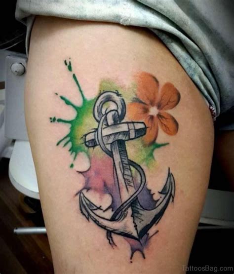 52 Gorgeous Anchor Tattoos For Thigh Tattoo Designs