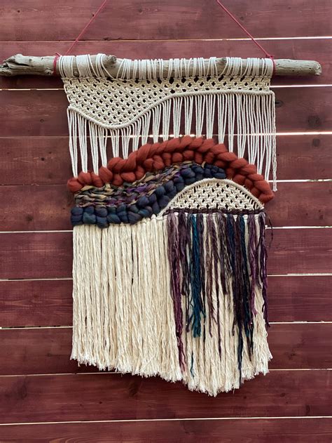 Large Macraweave Wall Hanging Woven Bohemian Wall Tapestry Etsy