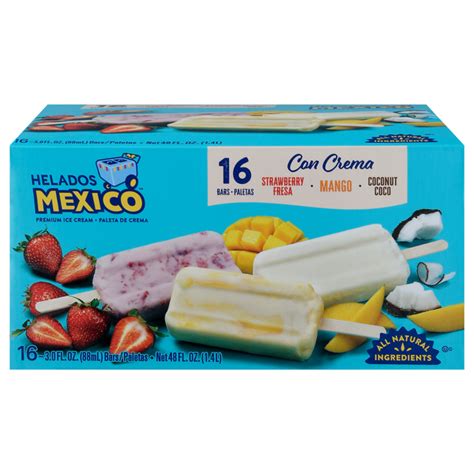 Save On Helados Mexico Premium Ice Cream Bars Strawberry Mango Coconut 16 Ct Order Online