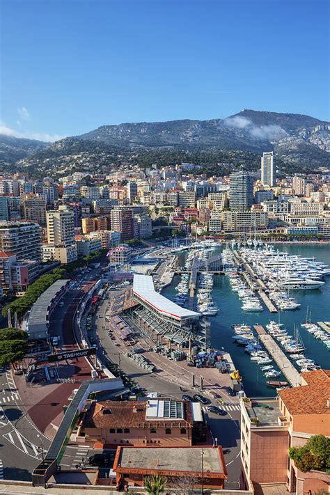 Monaco City View Of The City Of Monaco By Night French Riviera