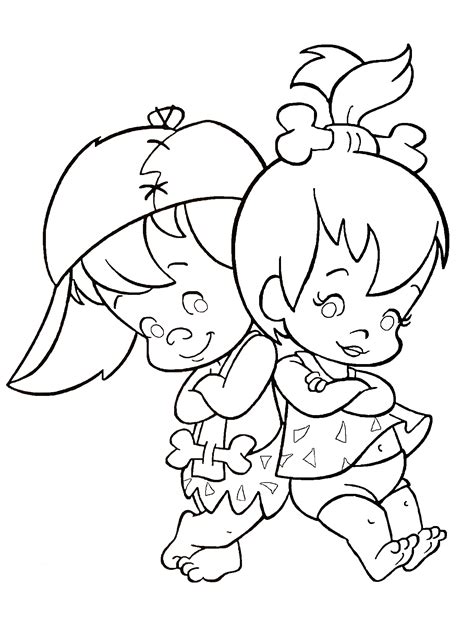 Pebbles And Bambam Coloring Pages Download And Print For Free
