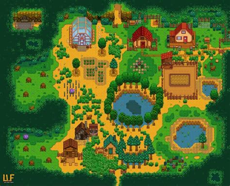 The forest farm layout in stardew valley has a much more whimsical feel to it. Forest Farm Layout- A working progress design after the ...