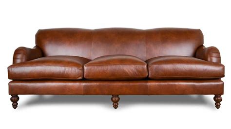 Our leather furniture is made in america English Arm Tight Back Leather Sofa - Made in USA ...