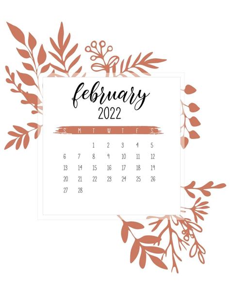 Free Printable February 2022 Calendars World Of Printables Calendar