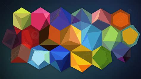 Colorful Polygons That Form A Colorful Image Background Polygons