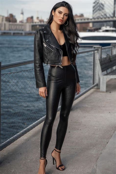 Pin On Leather Jacket Outfit