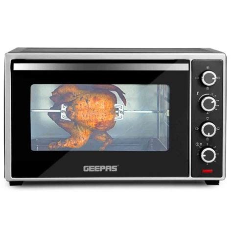 Geepas Go34012 60l 2000w Electric Oven With Rotisserie Convection Black