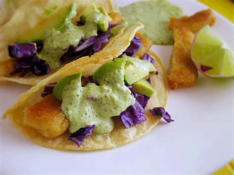 Baja Fish Tacos With Creamy Jalapeno Sauce