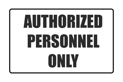 Printable Authorized Personnel Only Signs Free Pdf Download Signs