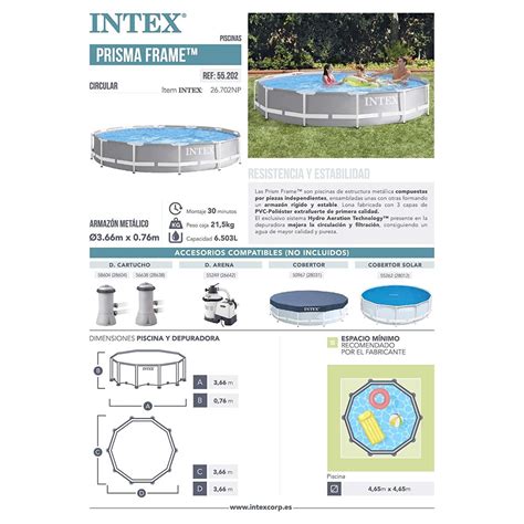 Intex Prism Frame Pool 366 X 76cm 26710 Online At Best Price Outdoor