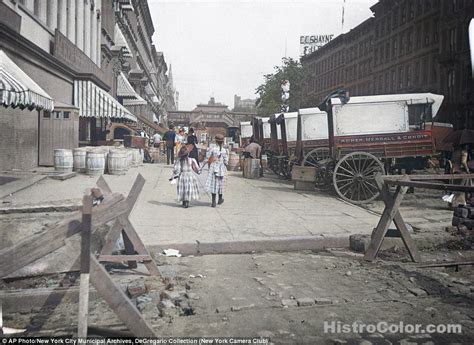 42nd Street Nyc 1890 Colorized Historical Pictures