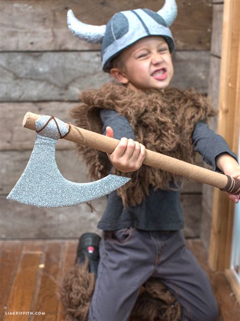 I created 2 viking costumes from one jacket! Accessories for DIY Kid's Viking Costume - Lia Griffith