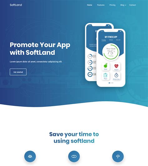 Hello dribbble!i am really excited to share with you the first shot from a project i am currently wo. SoftLand - App Landing Page HTML Template - DesignHooks