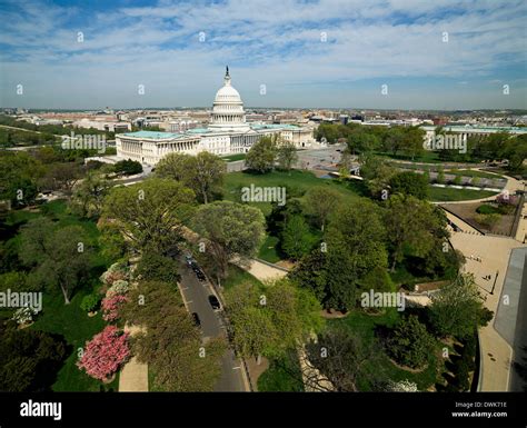 Us Capitol Building Aerial View Packages With Explosive Material Sent
