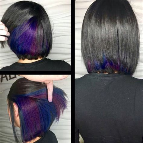 While some women are flattered by highlights in a color similar to their natural tone, others look wicked with contrasts. 6 Low Maintenance Haircuts Perfect for the Chic, Lazy Girl | Hair styles, Hair color purple ...