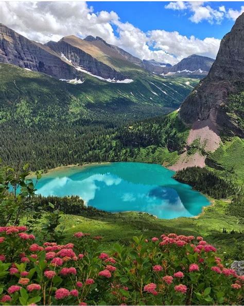 Grinnell Lake Glacier National Park Montana Us Beauty Landscapes