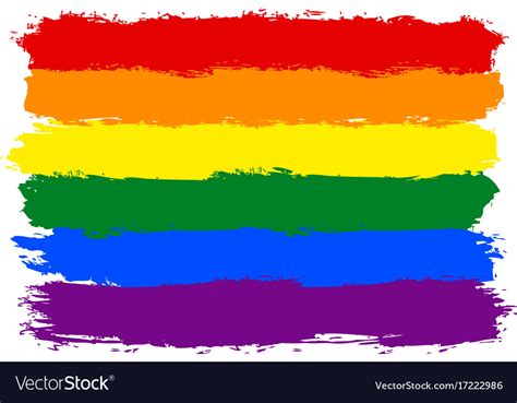 People who identify as not having a gender. Brush stroke rainbow flag lgbt movement Royalty Free Vector