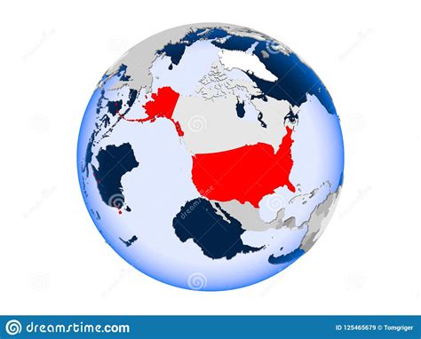 Usa On Globe Isolated Stock Illustration Illustration Of America