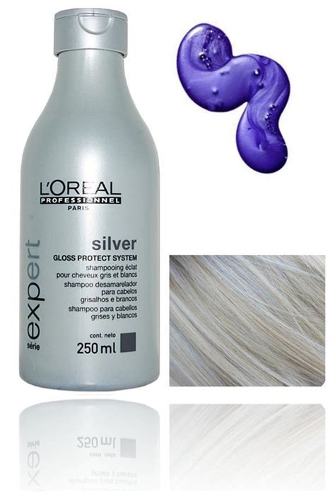 LOreal Silver Clarifying Shine Shampoo Purple Reduces Yellow Tones