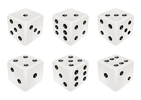 Set Of A White Dices Three Dimensions 2316154 Vector Art At Vecteezy