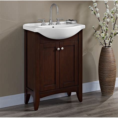 These wooden vanities are available in many shades and finishes, ranging from weathered oak to habana cherry. Fairmont Designs Shaker Americana 26" Euro Vanity with ...