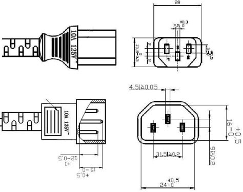 Extension cord wiring diagram by admin published april 16 2017 updated january 31 2019 an extension cord also called an extension lead or power extender is a power supply expanding the box. C13 To C14 Iec Extension Cable Monitor To Pc Power Lead ...