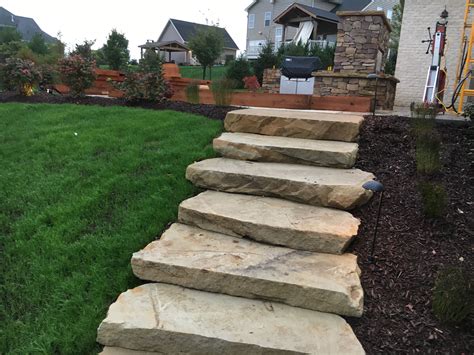 Cut And Chiseled Sandstone Staircase Stone Landscaping Garden Steps
