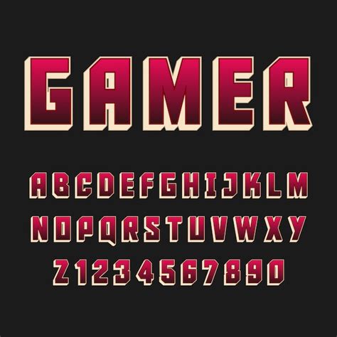 Tipografía Gamer Alphabet Style Fuente Decorativa Tipográfica Moderna