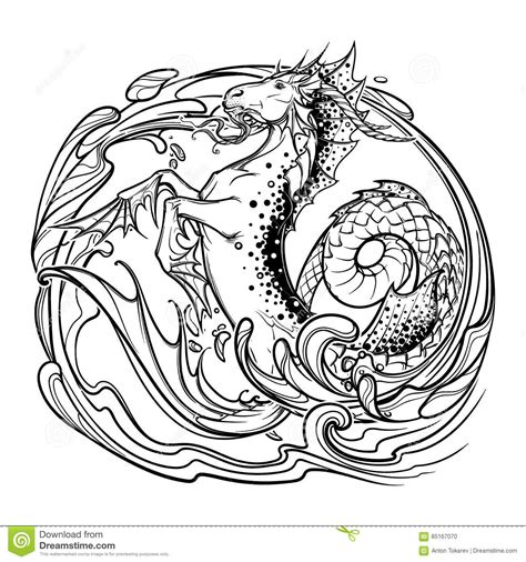 Maybe you would like to learn more about one of these? Zodiac Sign Capricorn. BW Sketch Stock Vector ...