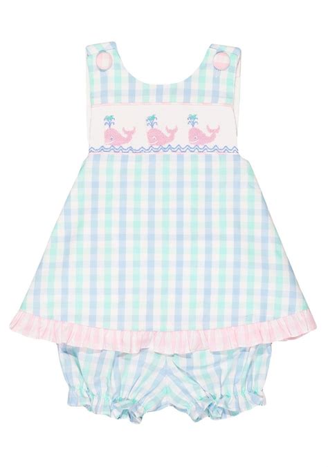 Whale Swing Set Baby Bloomers Outfit Baby Girl Shorts Smocking