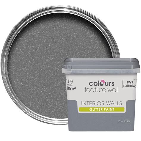 Colours Feature Wall Cosmic Sky Glitter Effect Emulsion Paint 1l