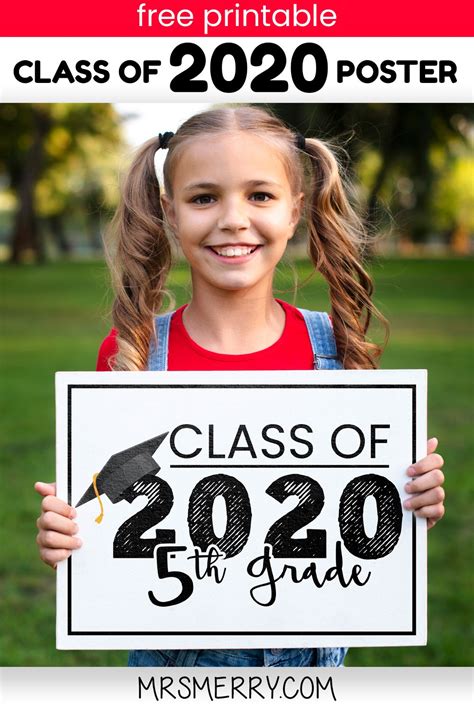 Free Class Of 2020 Poster Free Printable For 2020 Graduates Mrs