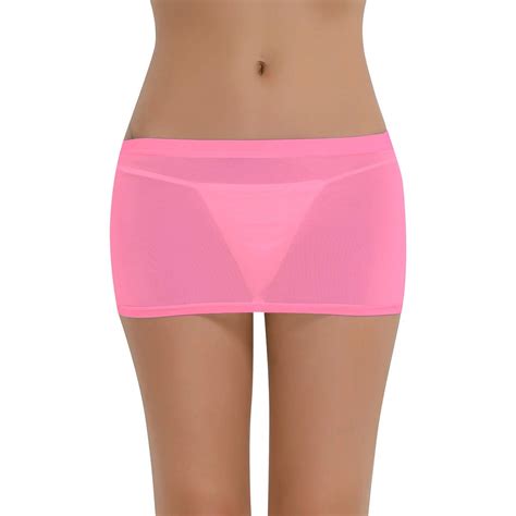 Sexy Womens See Through Bodycon Micro Mini Skirt Clubwear Lingeri