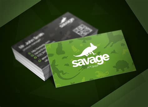 savage pet shop business card business card templates  creative market