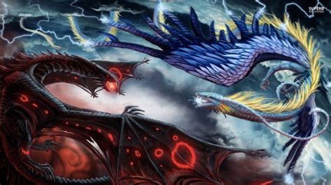 Wallpaper naga cina hd beserta legenda nya. 75 Gambar Naga Api vs Air | Hitam, Putih, Merah, Biru ...