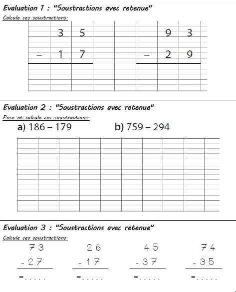 Exercices de ce1 sur l'addition en colonne sans retenue consignes pour ces exercices : Mini-évaluations de calculs CE1 - LocaZil