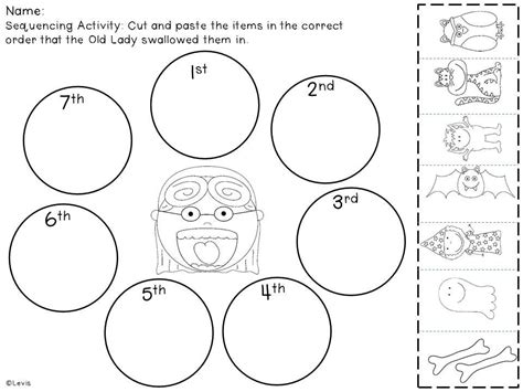 There Was An Old Lady Who Swallowed A Bat Worksheet Printable Word