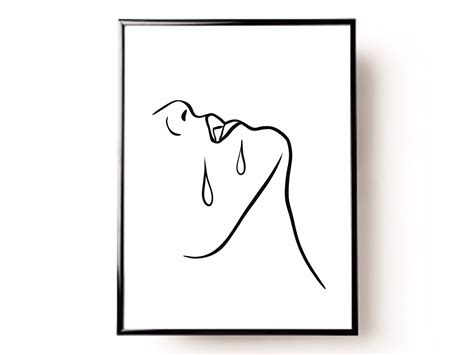Erotic Art Print Nude Minimalist Sketch Wall Decor Feminist Abstract Poster Sex Bum Woman Man