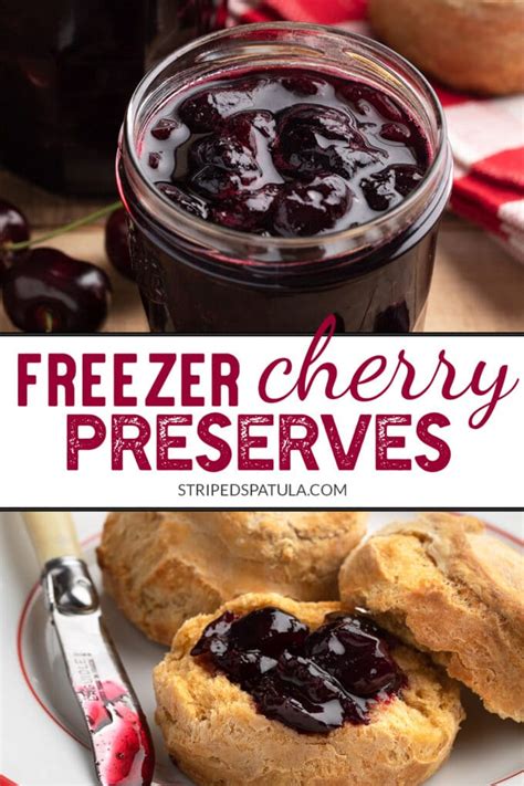 As mentioned in the ingredients section; Cherry Preserves (No Pectin Freezer Recipe) | Striped Spatula