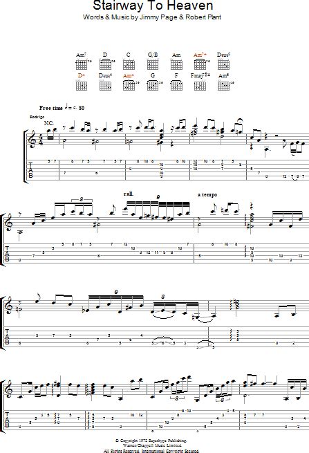 Stairway To Heaven Guitar Tab Zzounds