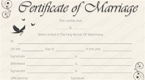 (1) completes a premarital education course described by section 2.013, family code; Blank Marriage Certificate Template (2