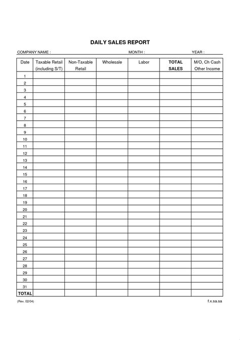 Free Monthly Sales Report Template Excel ~ Excel Templates