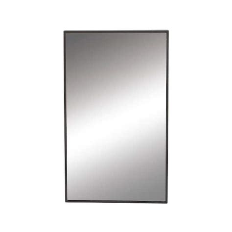 Litton Lane 32 In X 18 In Rectangle Framed Black Wall Mirror With