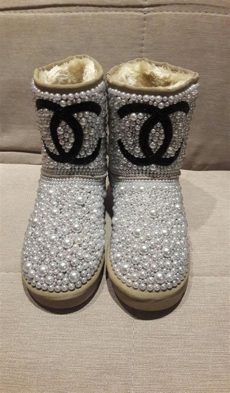 Winter Boots With Pearls Boots With Pearls Dazzled Boots Pearl Etsy