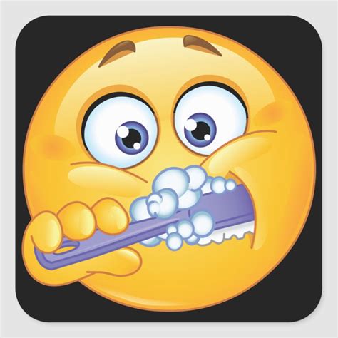 Smile Brush Your Teeth Sticker Zazzle Emoticon Funny Emoticons