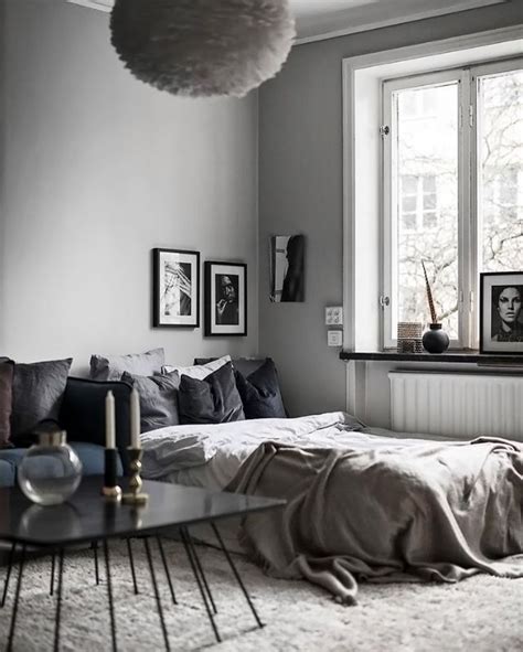 A Grey Bedroom Via Scandinavianhomes Vita Eos Light Shade Available