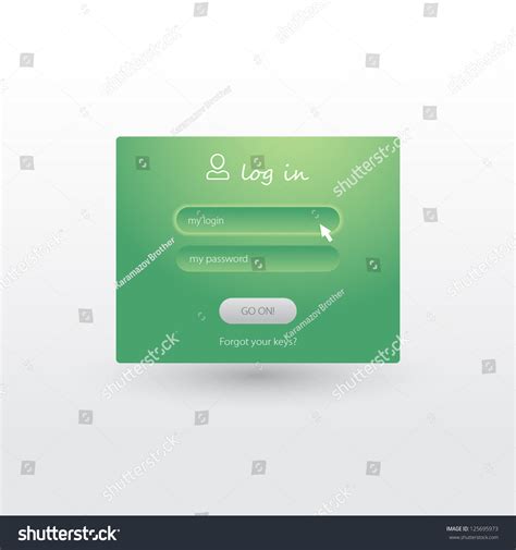 Vector Login Form Ui Element Royalty Free Stock Vector 125695973