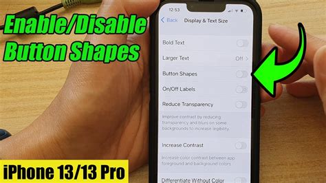 Iphone 1313 Pro How To Enabledisable Button Shapes Youtube