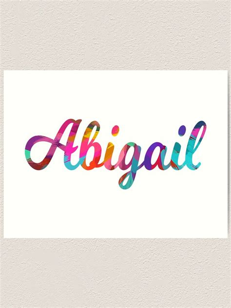 Abigail Abstract Painting Girls Name Art Print For Sale By