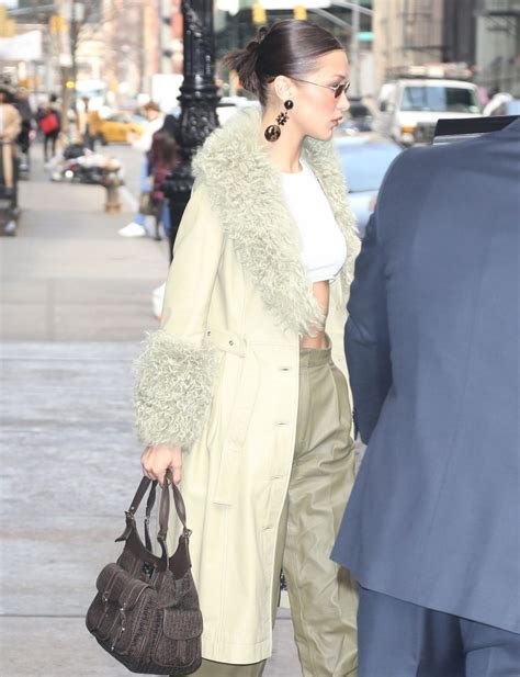 🔥 ️‍🔥 → braless bella hadid arrives at the park avenue armory for the marc jacobs fashion show